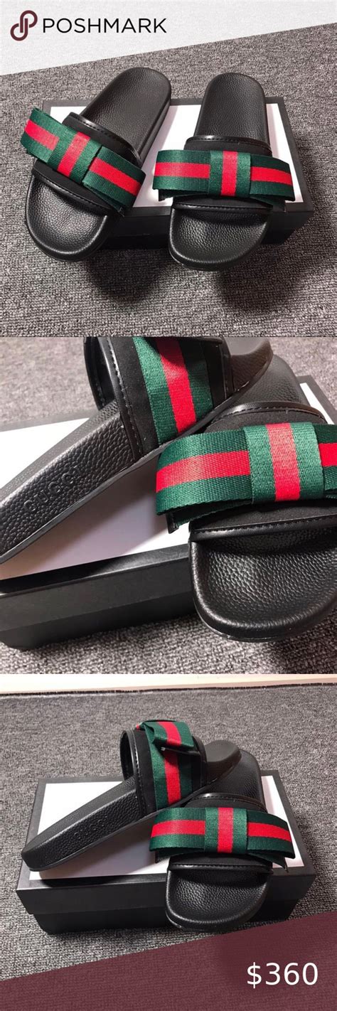 women's gucci flat pursuit slide with bow|Gucci slide sandals.